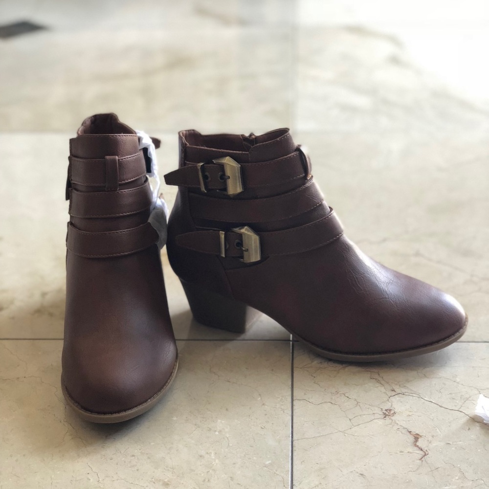 Brown booties